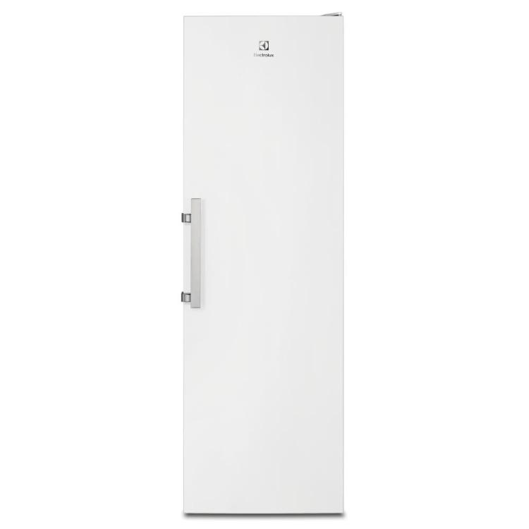 Enovratni hladilnik Electrolux, bel, sprednji pogled z dolgim ročajem in minimalistično zasnovo.