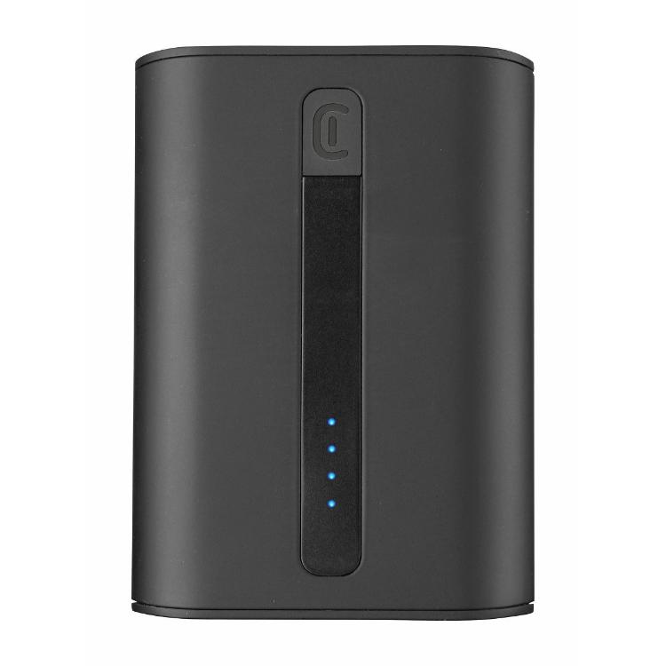 Prenosna baterija CellularLine Thunder, 10000 mAh, črna
