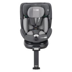 Otroški avtosedež FreeON v sivi barvi z Isofix osnovo, pogled od spredaj