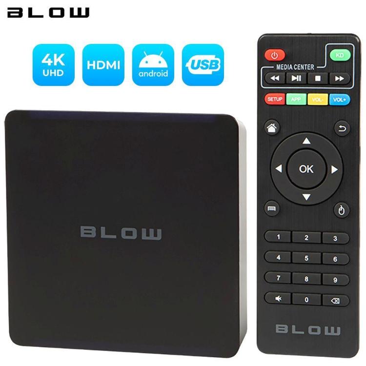 Medijski predvajalnik Blow TV BOX 4K V3, 4K UHD, Android 10, WiFi, LAN, 2GB + 1