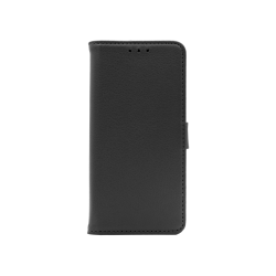 Črna preklopna torbica za Samsung Galaxy A37 5G z magnetnim zapiranjem nudi zanesljivo zaščito in eleganten videz