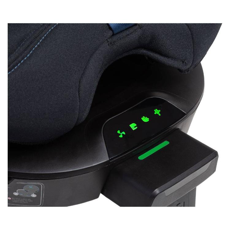 Prikaz nadzorne plošče na osnovi Maxi-Cosi Spinel 360 Smart i-Size avtosedeža.