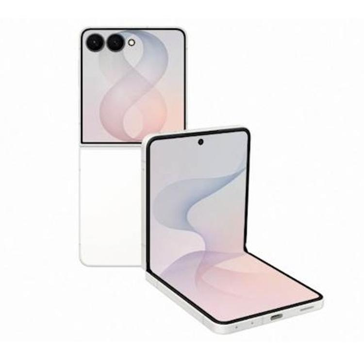 Samsung Galaxy Z Flip8 256GB Cream – odprt prepogljiv pametni telefon v kremni barvi z velikim notranjim zaslonom in dvojno kamero.