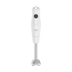 Tefal DAILYMIX 3v1 HB533138 – ročni palični mešalnik z nerjavno mešalno nogo in gumbom za vklop.
