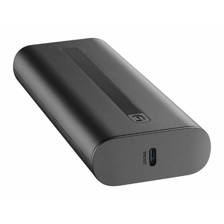 Prenosna baterija CellularLine Thunder, 20000 mAh, črna