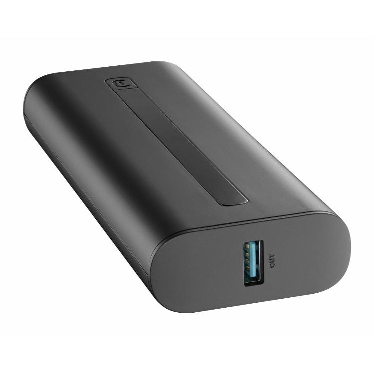 Prenosna baterija CellularLine Thunder, 20000 mAh, črna