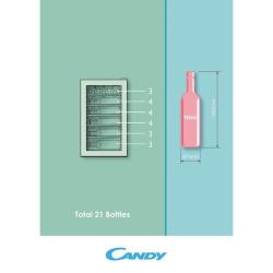 Vinska vitrina CANDY CWC 021 M/NF, 21 steklenic, 70 cm