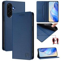Ovitek tipa denarnica za pametni telefon Samsung Galaxy A37 5G v temno modri barv