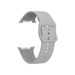 Siv silikonski pašček minimalističnega videza, mehak in udoben z varnim zapiranjem, za Samsung Galaxy Watch8 (40mm / 44mm) (22mm).