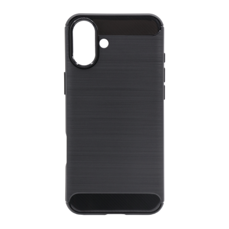 Gumiran ovitek (TPU) za Apple iPhone 16 Plus, A -Type,  črn 