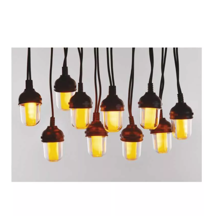Svetlobna veriga 10 LED, 10× party lučke, 4,5 m, zunanja in notranja, vintage_4