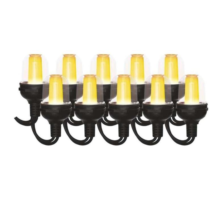 Svetlobna veriga 10 LED, 10× party lučke, 4,5 m, zunanja in notranja, vintage