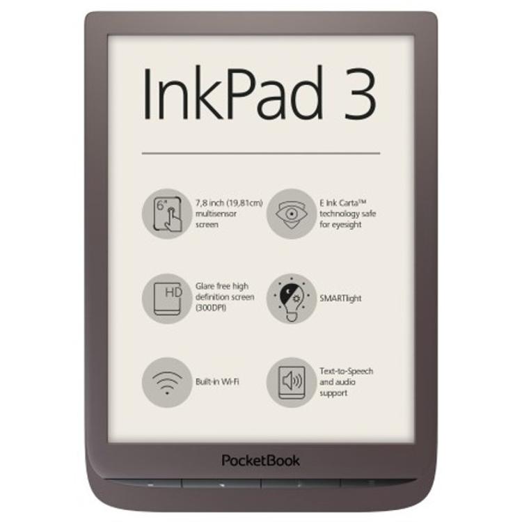 Elektronski bralnik PocketBook InkPad 3, temno rjav (PB740-X-WW)