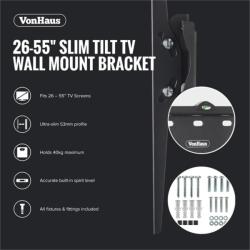 Nagibni TV stenski nosilec VonHaus 26-55'', do 40 kg