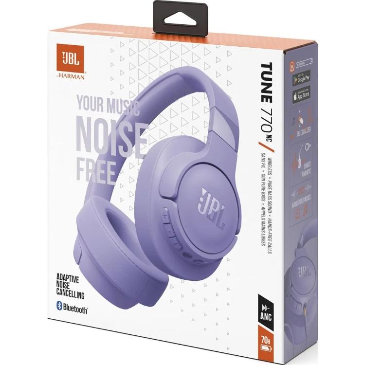 Brezžične slušalke JBL Tune 770NC ANC, vijolične