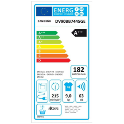 Sušilni stroj Samsung Bespoke DV90BB7445GES7, 9 kg, A+++, inverter