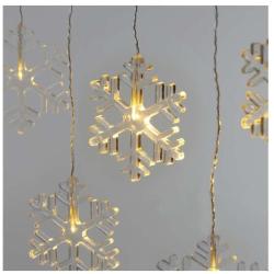LED božični zastor snežinke, 84 cm, notranji, topla bela