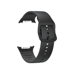  Črn silikonski pašček Samsung za Galaxy Watch, mehak material, klasična zaponka in več nastavitvenih lukenj.