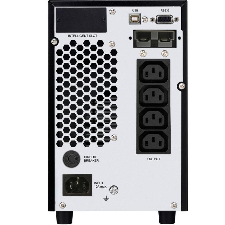 UPS PowerWalker z USB in RS232 komunikacijskimi vmesniki, štirimi izhodnimi vtičnicami in inteligentno razširitveno režo omogoča zanesljivo upravljanje ter nadzor napajanja.