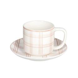 Set skodelic s podstavkom, porcelan, 220 ml, 6 kos