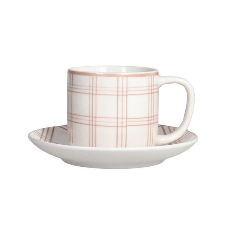 Set skodelic s podstavkom, porcelan, 220 ml, 6 kos