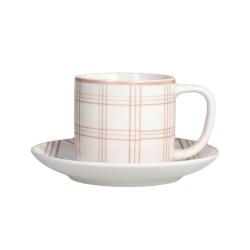 Set skodelic s podstavkom, porcelan, 220 ml, 6 kos