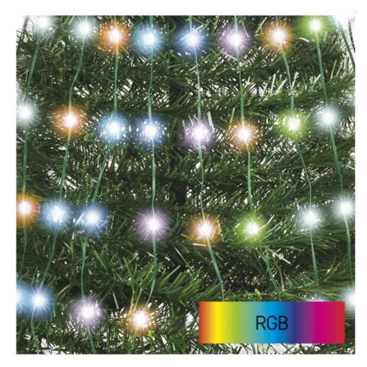 LED božična jelka s svetlobno verigo in zvezdo, 1,8 m, notranja, RGB_3