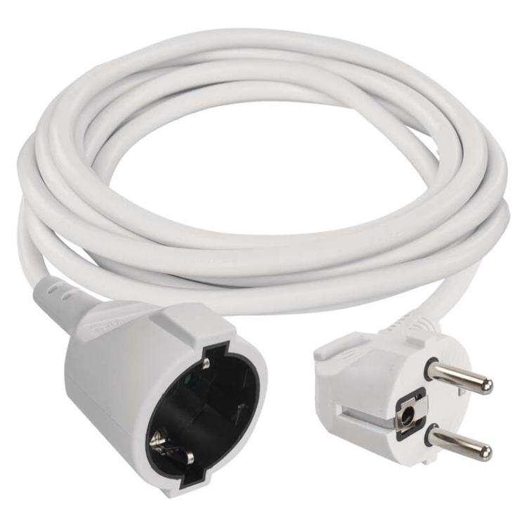 Podaljšek Emos 3 m / 1 vtičnica / beli / PVC / 1,5 mm2
