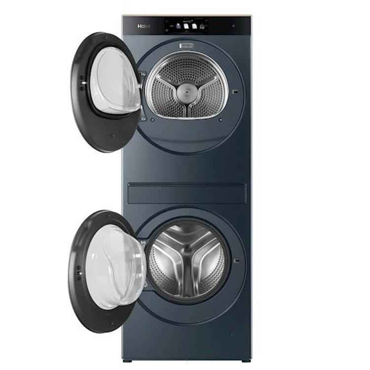 Pralno-sušilni stolp Haier Laundry Center s pralnim strojem in sušilnim strojem v enem elegantnem ohišju omogoča popolno nego perila ter prihrani prostor v domu ali pralnici.