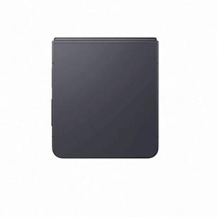 Samsung Galaxy Z Flip8 256GB Graphite – zadnji pogled na zaprt prepogljiv telefon v grafitni barvi z minimalističnim dizajnom.