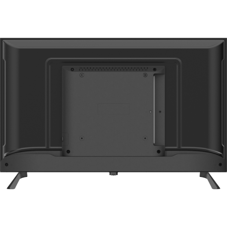 Zadnja stran Blaupunkt 32HCT6000S televizorja, črno ohišje, VESA nosilec, prezračevalne reže in priključni del.