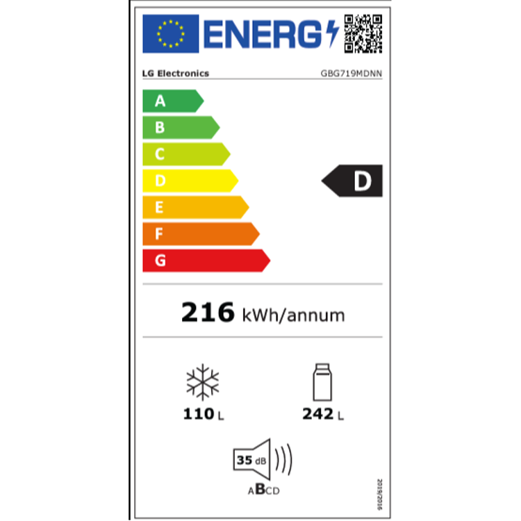 Hladilnik z zamrzovalnikom LG GBG719MDNN