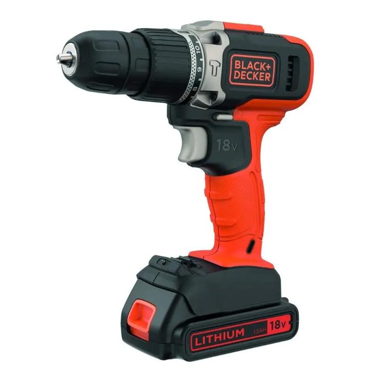 Akumulatorski udarni vrtalnik Black+Decker BCD003C1, 18 V, 1,5 Ah