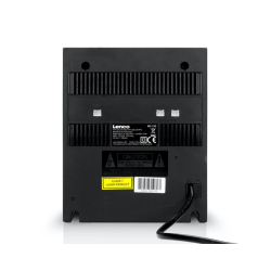 Zadnja stran glasbenega stolpa Lenco z napajalnim kablom