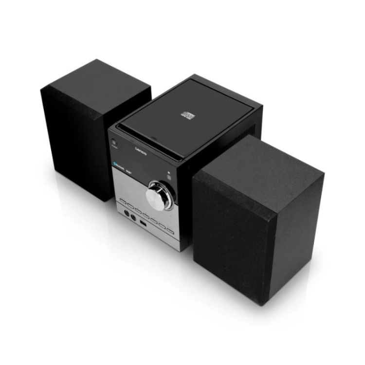 Glasbeni stolp Lenco z dvema zvočnikoma, pogled od zgoraj