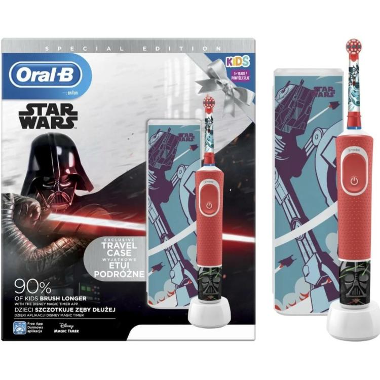 Električna zobna ščetka Oral-B Kids Star Wars + potovalni etui