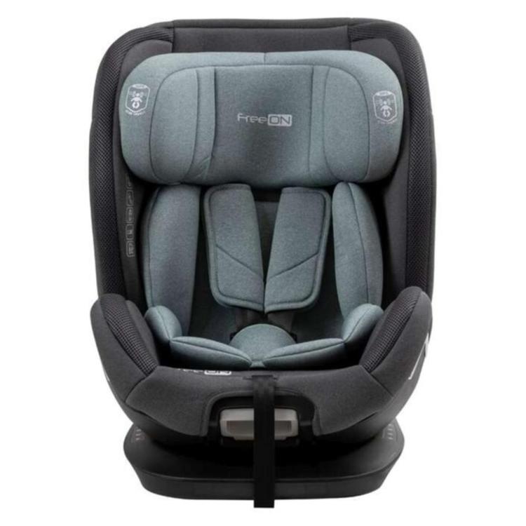 Na sliki je avtosedež 76-150 cm Gallant Pro FreeON Grey s sprednje strani, opremljen z dodatnim pomanjševalnim vložkom.