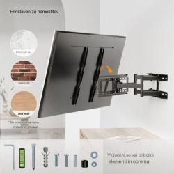 Pregibni TV stenski nosilec VonHaus 24-56'', do 45 kg