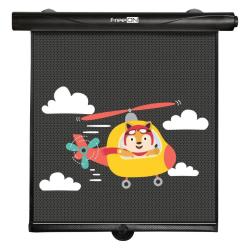 Senčilo za avtomobilsko okno FreeON z motivom helikopterja, lisičke in oblaki