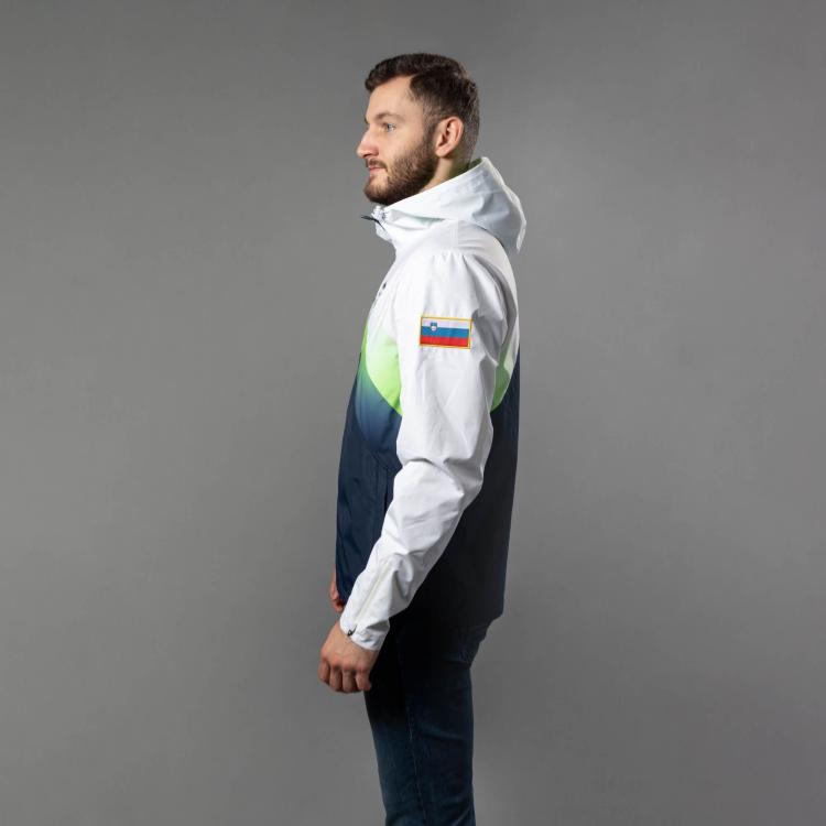 Moška jakna s kapuco Peak ZFA4205, modro - bela, velikost 2XL