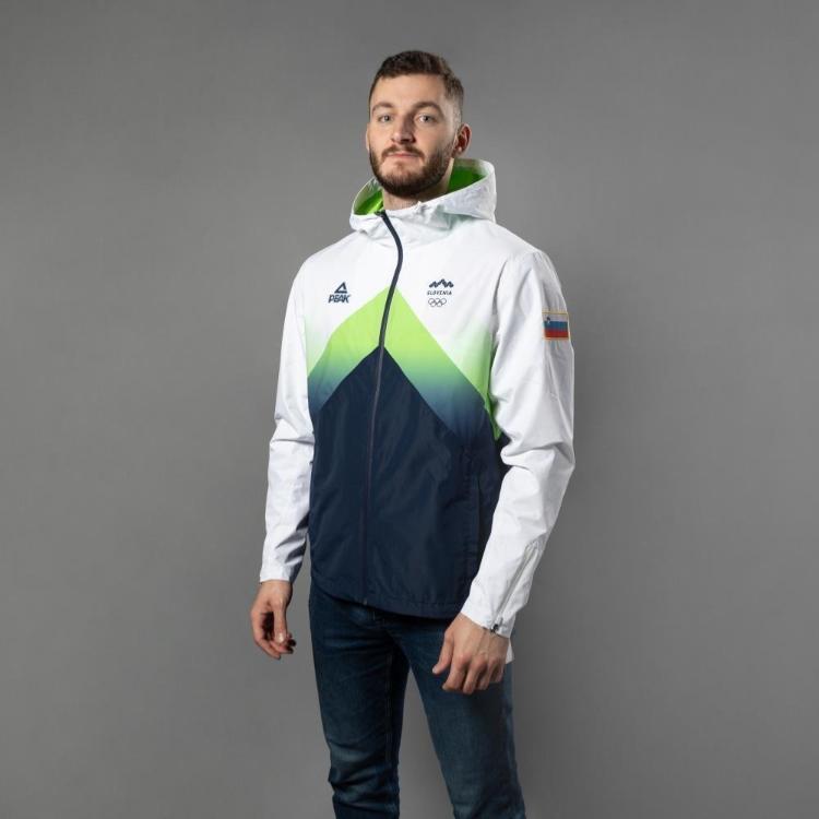 Moška jakna s kapuco Peak ZFA4205, modro - bela, velikost 2XL