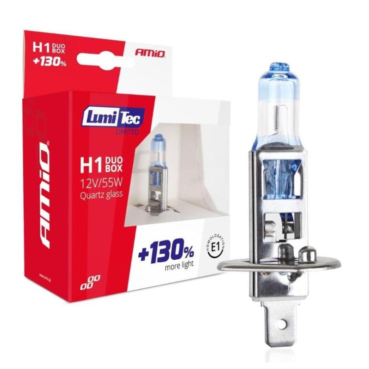 Halogenska žarnica 12 V H1 55 W LumiTec Limited +130 % DUO, 2 kosa
