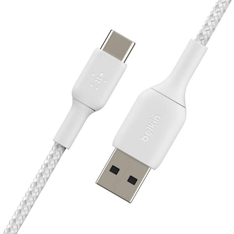 USB kabel Belkin BOOST CHARGE, USB-C, USB-A, 2m, bela