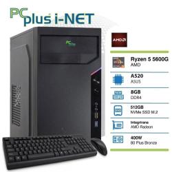 Namizni računanik PCPLUS i-NET Ryzen 5 5600G 8GB 512GB NVMe M.2 SSD