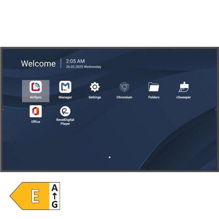 ViewSonic CDE6514-2C – 65-palčni 4K profesionalni informacijski zaslon, tanek okvir, energijski razred E.