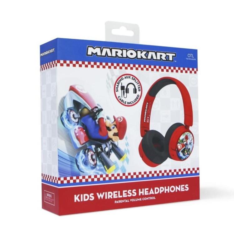 Otroške brezžične slušalke Mario Kart združujejo varen zvok, brezžično svobodo in priljubljen Mario Kart dizajn za zabavno poslušanje glasbe, filmov in iger