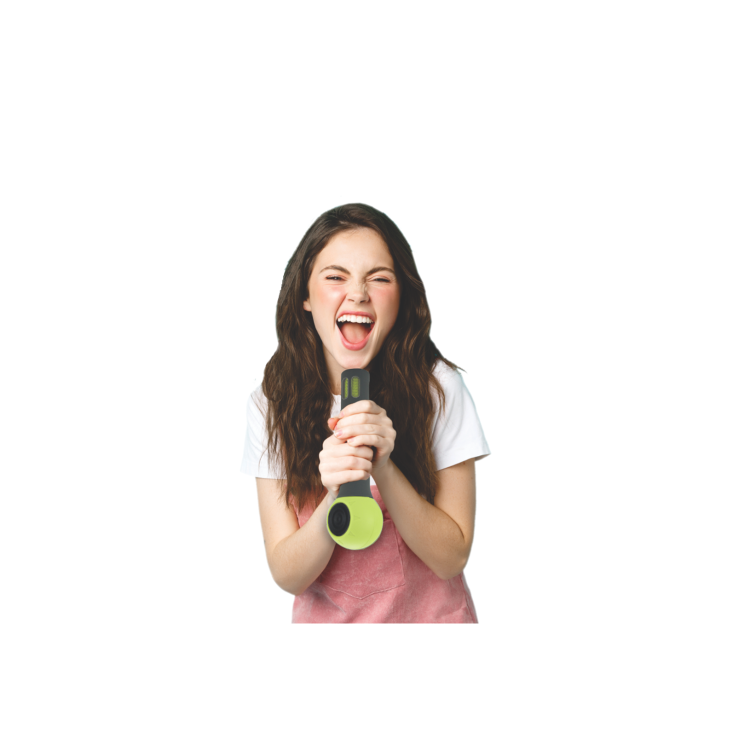 Brezžični mikrofon za karaoke z zvočnikom Chameleon, zelen