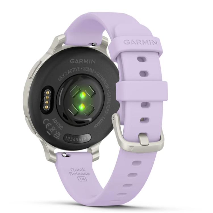 Pametna ura Garmin Lily 2 Active - silver/jasmin purple, srebrna/škrlatno vijolična
