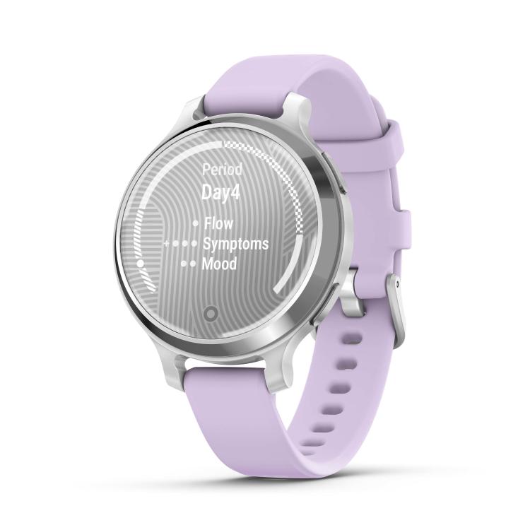 Pametna ura Garmin Lily 2 Active - silver/jasmin purple, srebrna/škrlatno vijolična