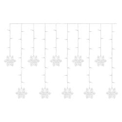 Božični zastor Emos snežinke, LED 60, 135 x 50 cm, notranja, hladna bela